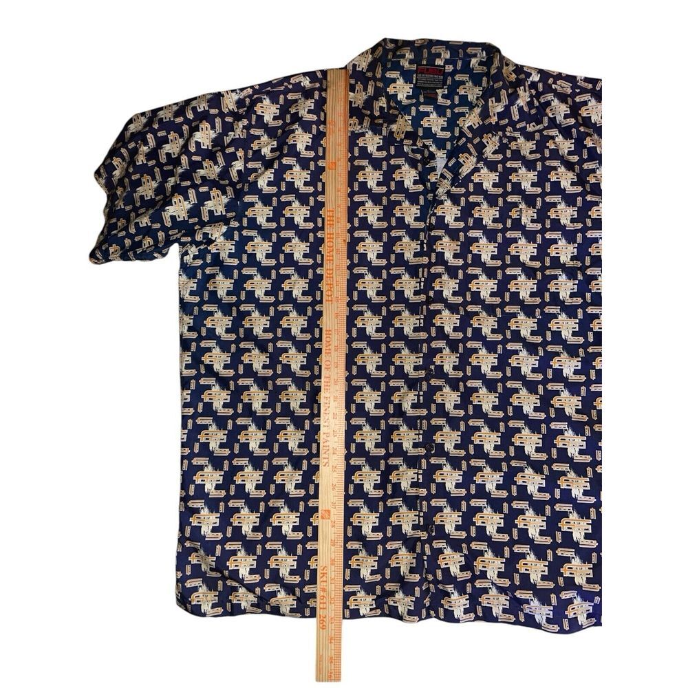 Vintage 90's FUBU Men's 3XL Shirt All Over Print Short Sleeve Button Up Graphic - Picture 5 of 8